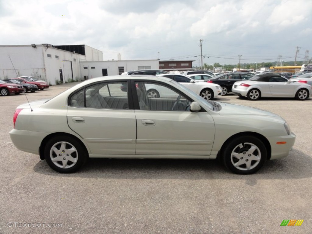 2004 Elantra GLS Sedan - Sea Shell Green / Beige photo #7