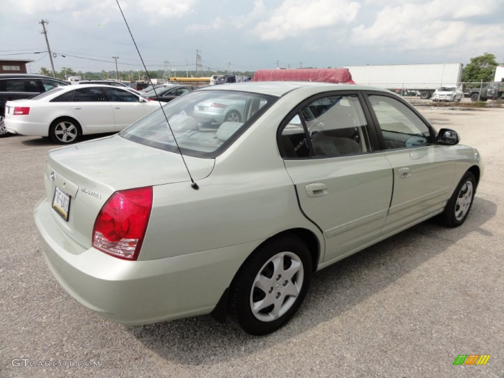 2004 Elantra GLS Sedan - Sea Shell Green / Beige photo #8