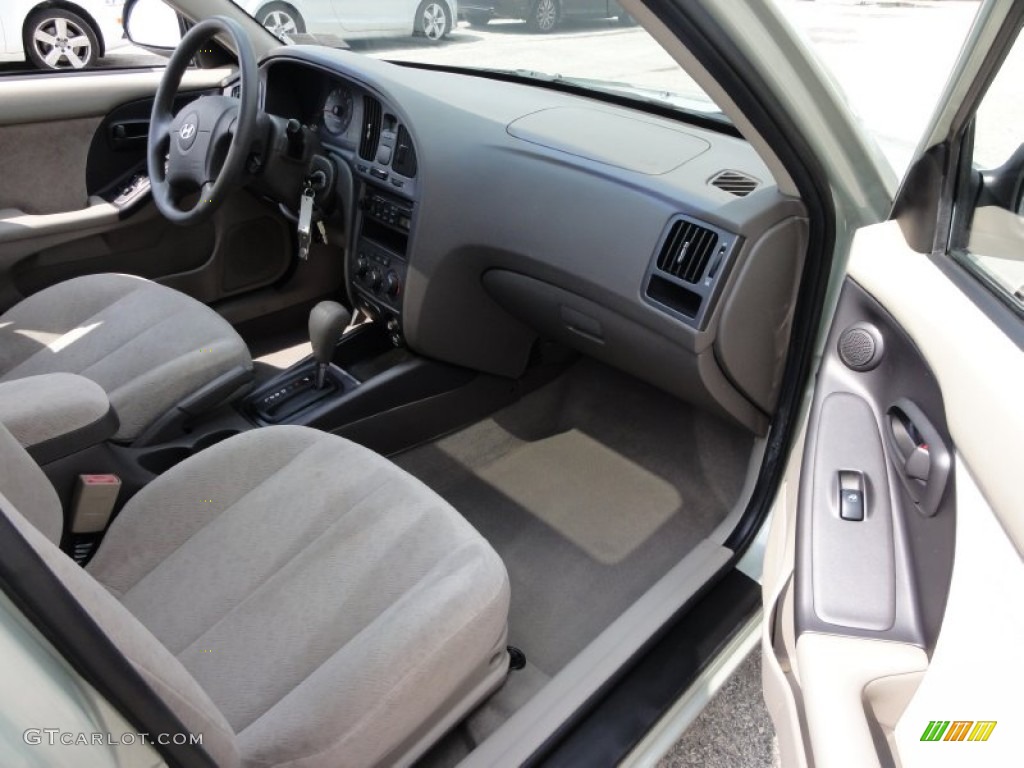 2004 Elantra GLS Sedan - Sea Shell Green / Beige photo #18