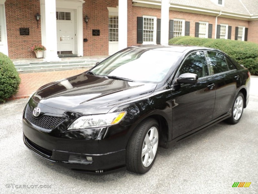 2007 Camry SE V6 - Black / Dark Charcoal photo #2