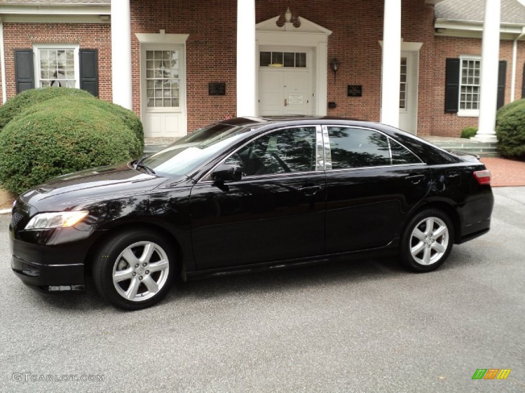 2007 Camry SE V6 - Black / Dark Charcoal photo #3