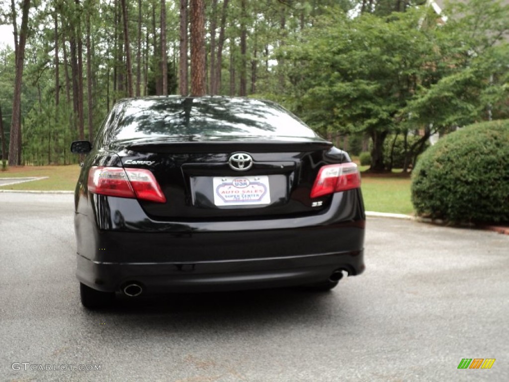 2007 Camry SE V6 - Black / Dark Charcoal photo #5