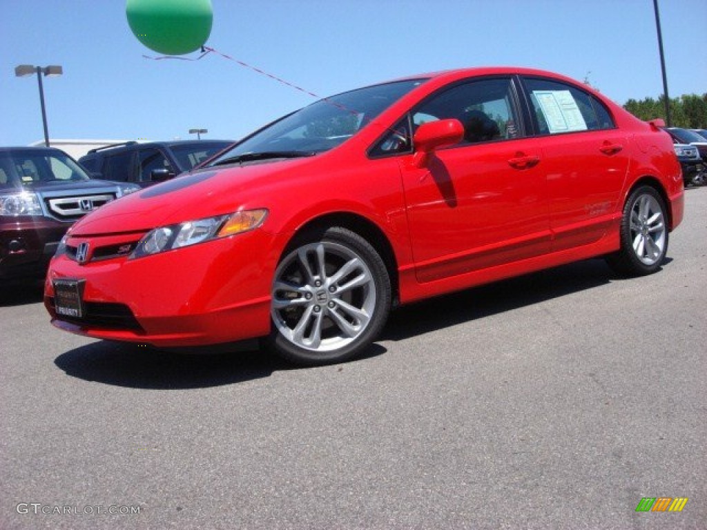 Rallye Red 2008 Honda Civic Si Sedan Exterior Photo #53143473
