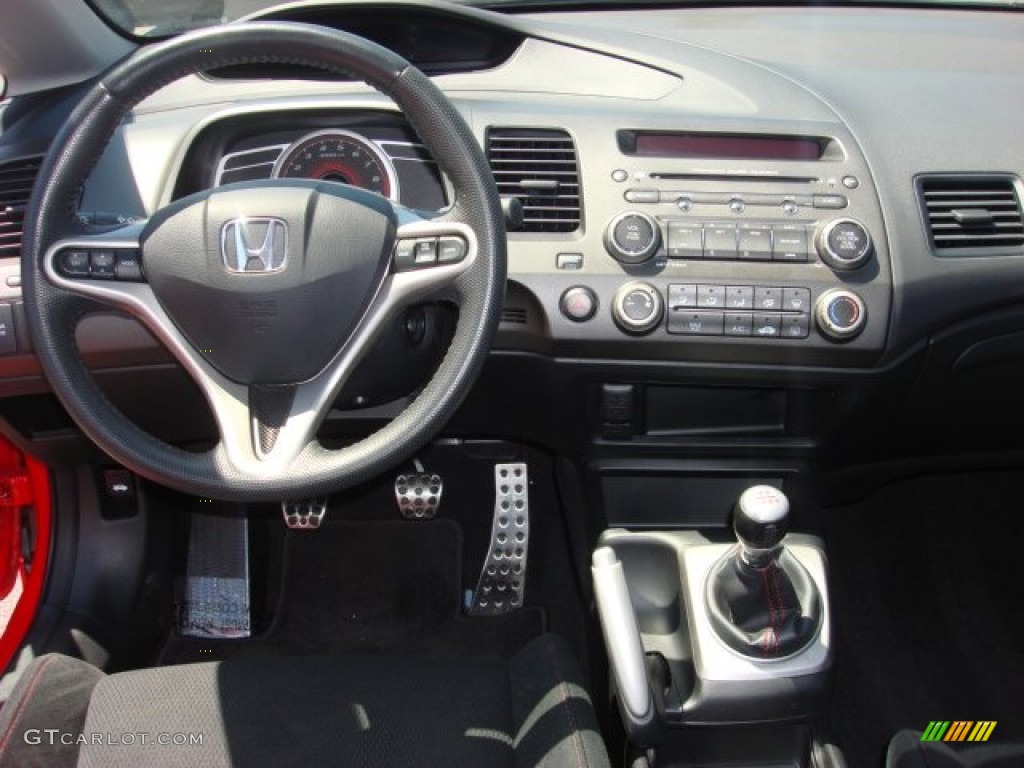 2008 Honda Civic Si Sedan Black Dashboard Photo #53143524