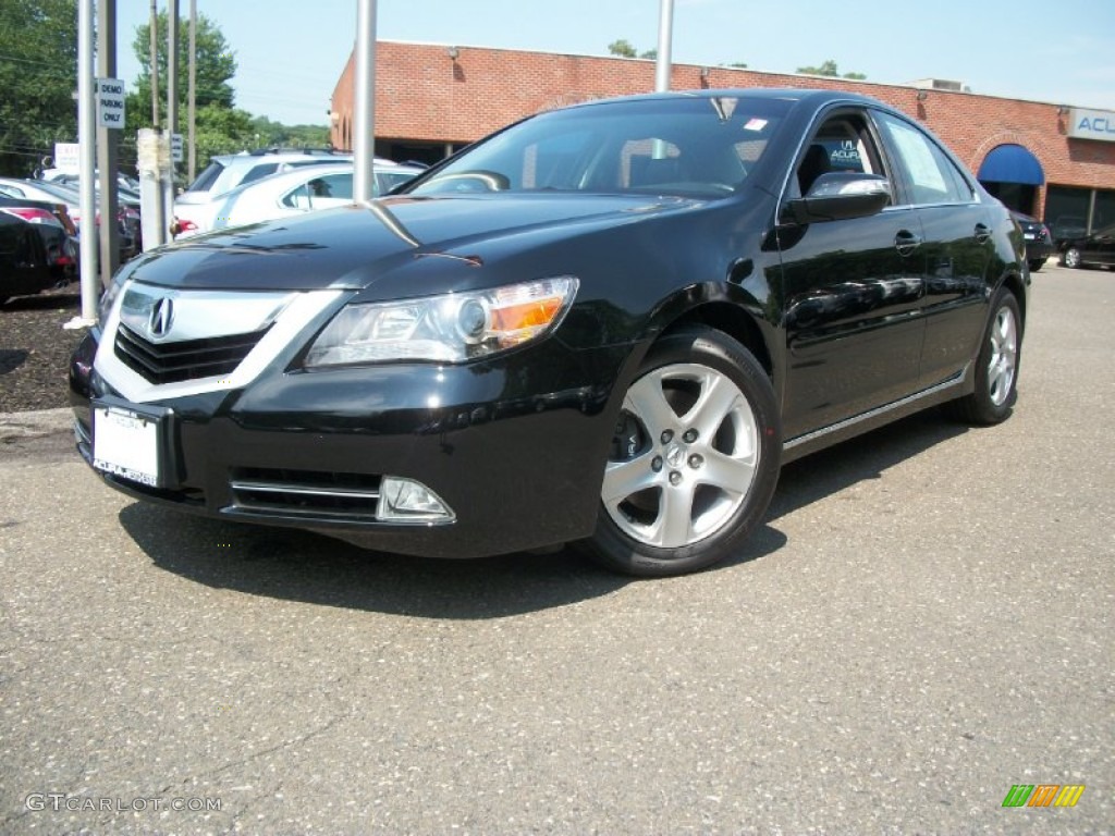 2009 RL 3.7 AWD Sedan - Crystal Black Pearl / Ebony photo #1