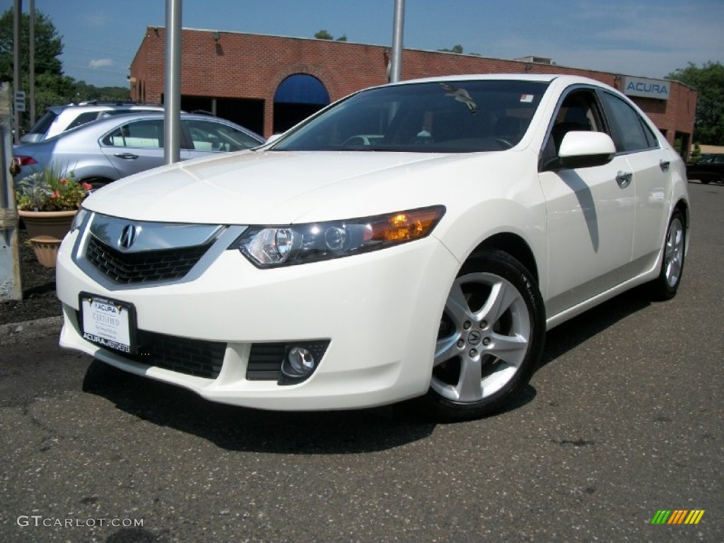 2010 TSX Sedan - Premium White Pearl / Ebony photo #1