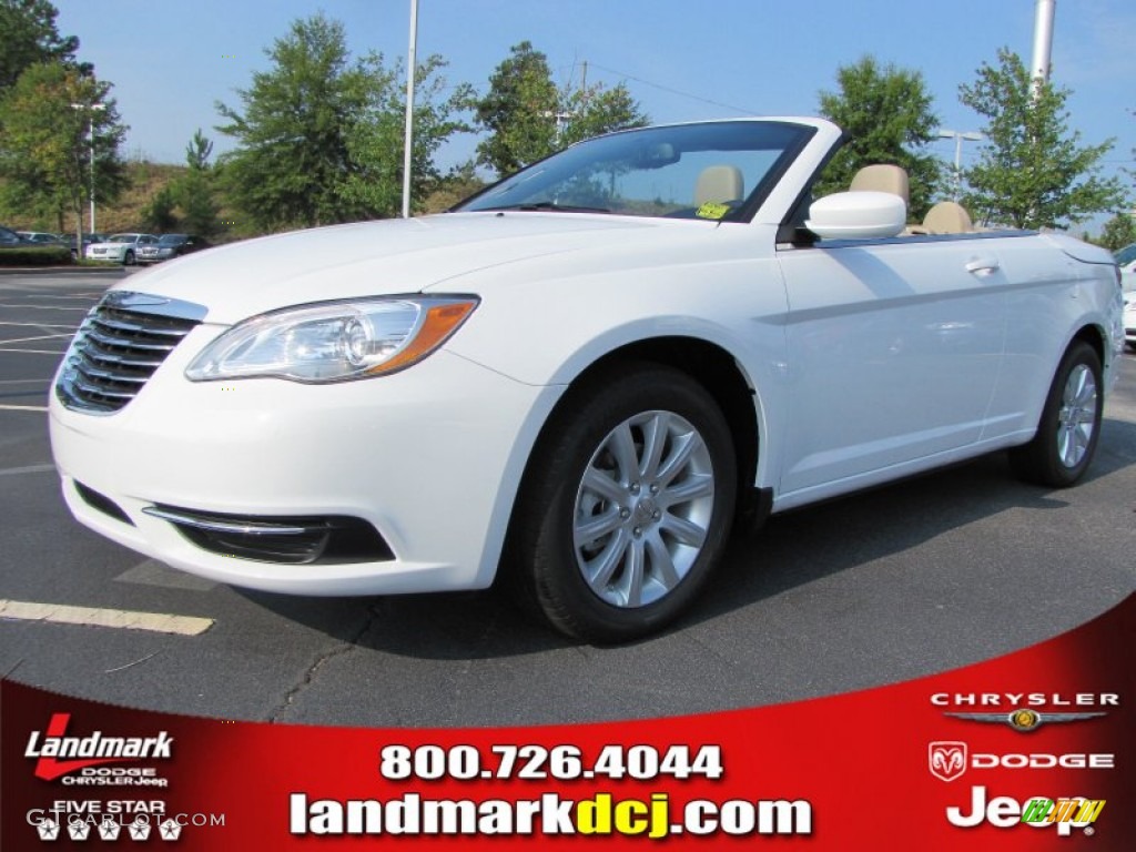 2011 200 Touring Convertible - Bright White / Black/Light Frost Beige photo #1