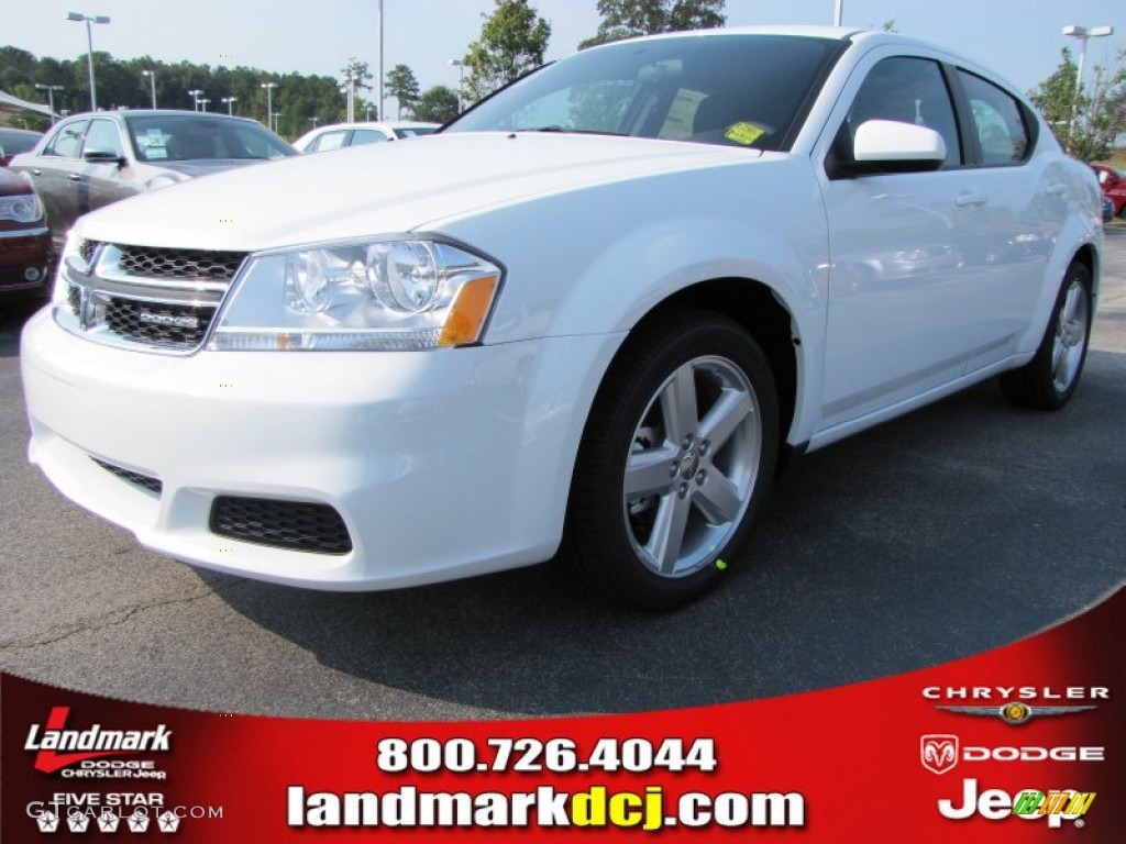 Bright White Dodge Avenger