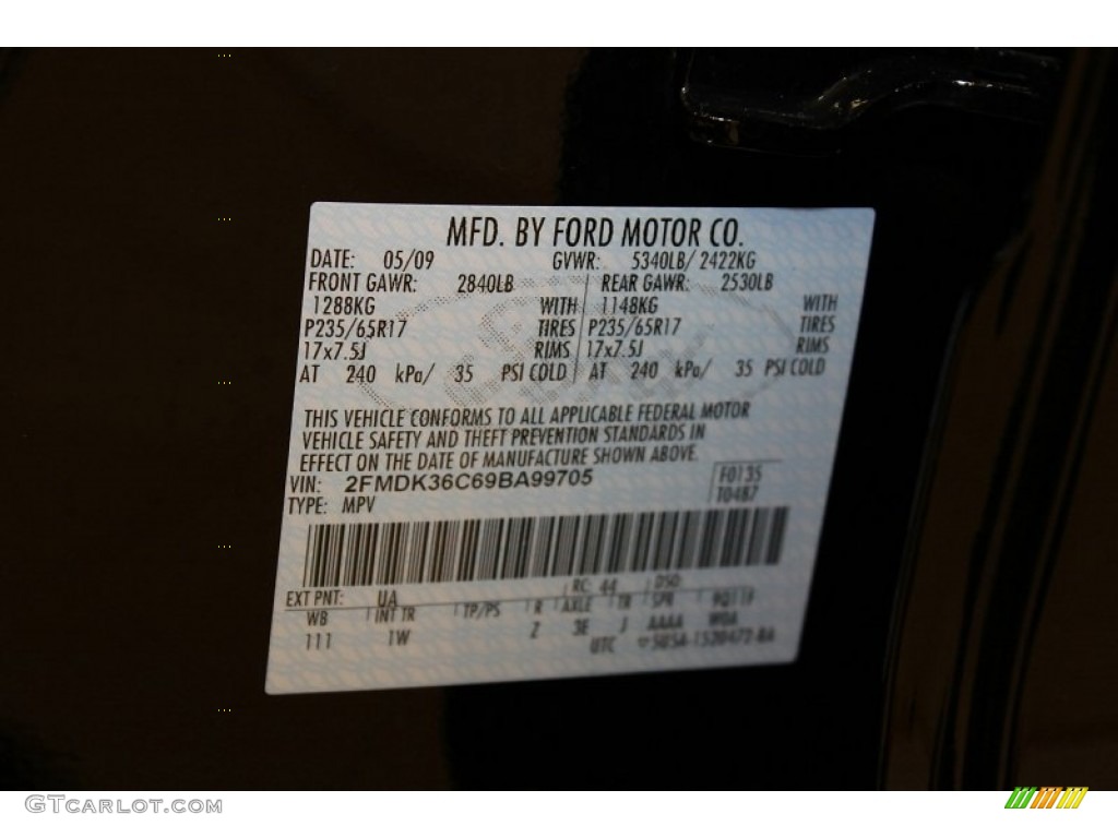 2009 Edge Color Code UA for Black Photo #53146687