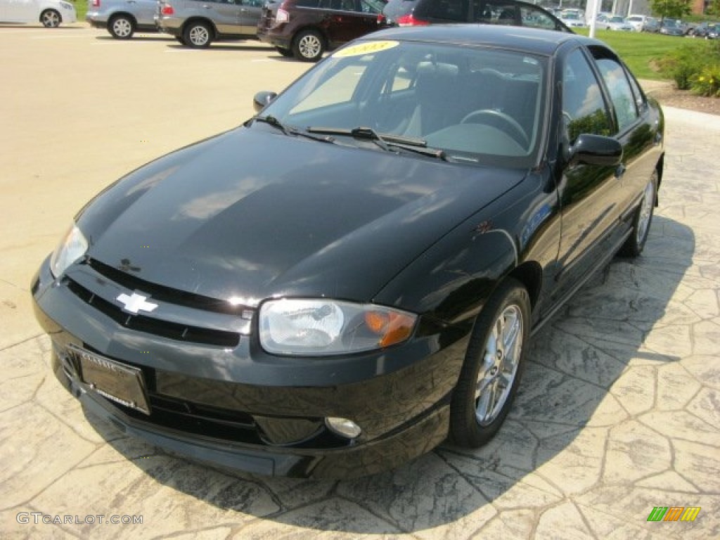 2003 Cavalier LS Sport Sedan - Black / Graphite Gray photo #2