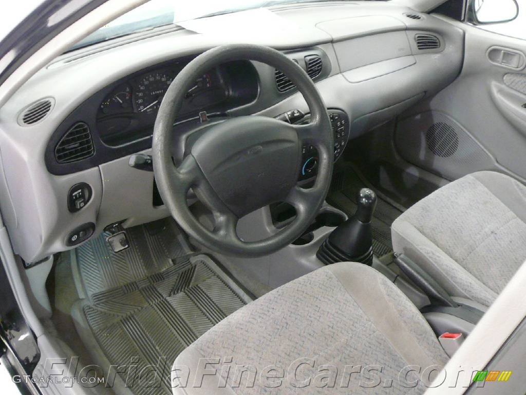 1997 Escort LX Sedan - Black Satin Metallic / Medium Graphite photo #12