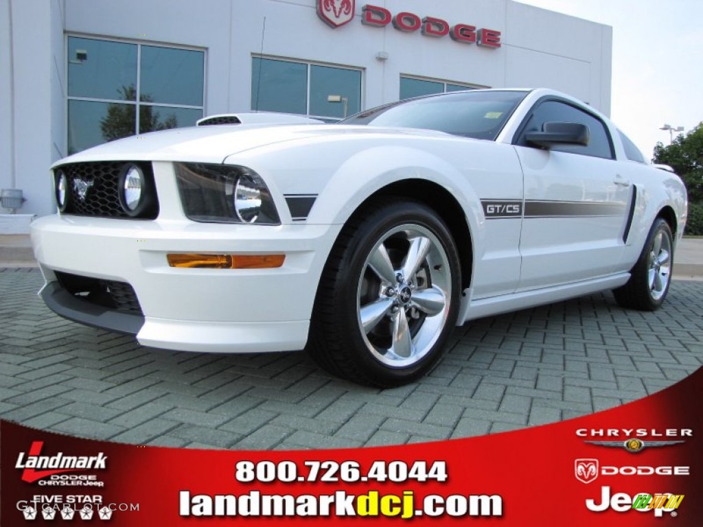 2008 Mustang GT/CS California Special Coupe - Performance White / Charcoal Black/Dove photo #1