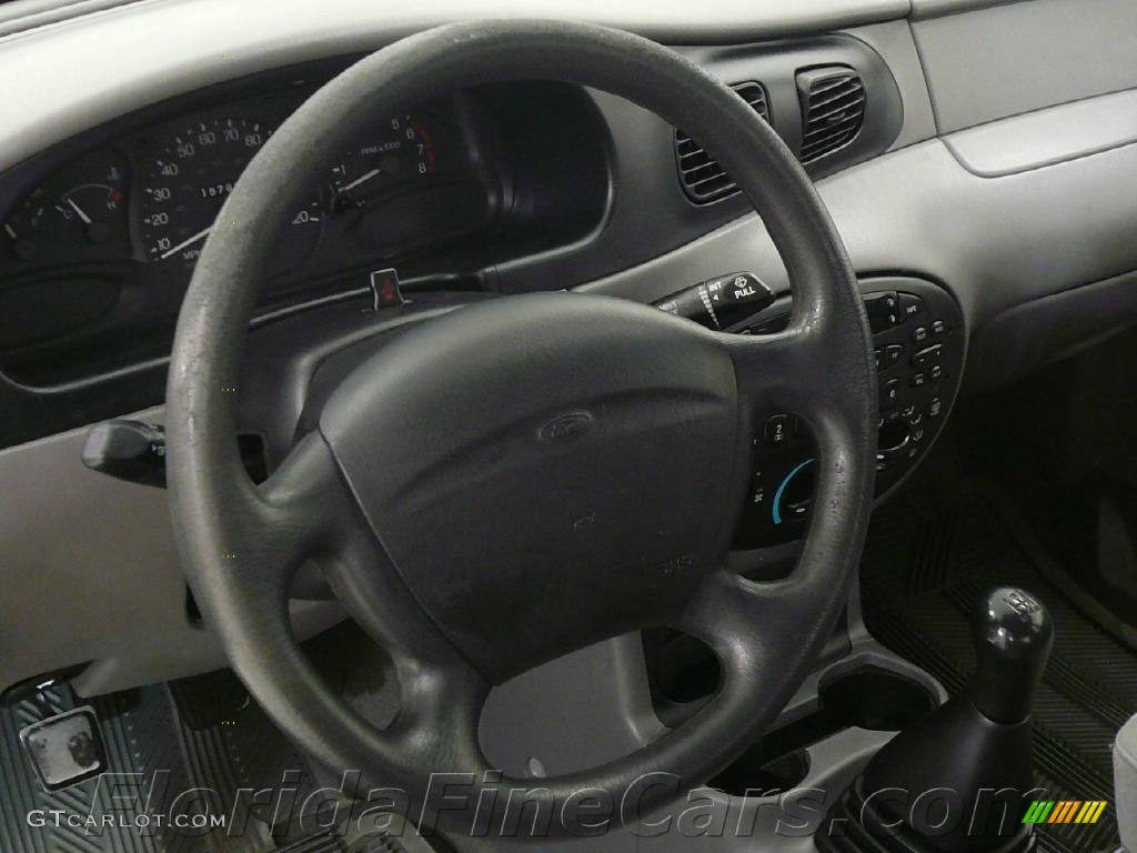 1997 Escort LX Sedan - Black Satin Metallic / Medium Graphite photo #17