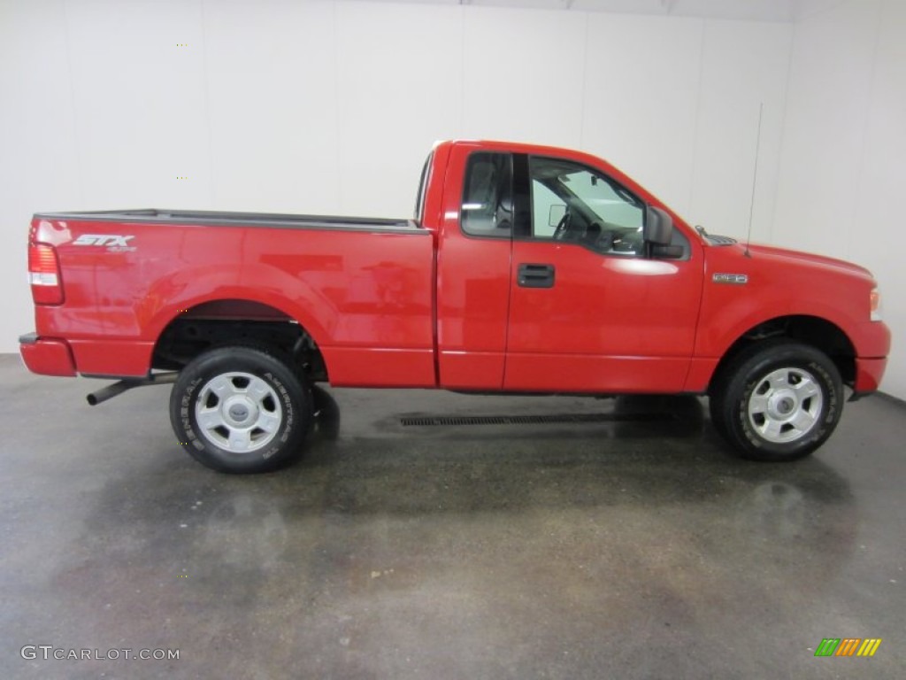 2004 F150 STX Regular Cab 4x4 - Bright Red / Medium Graphite photo #13