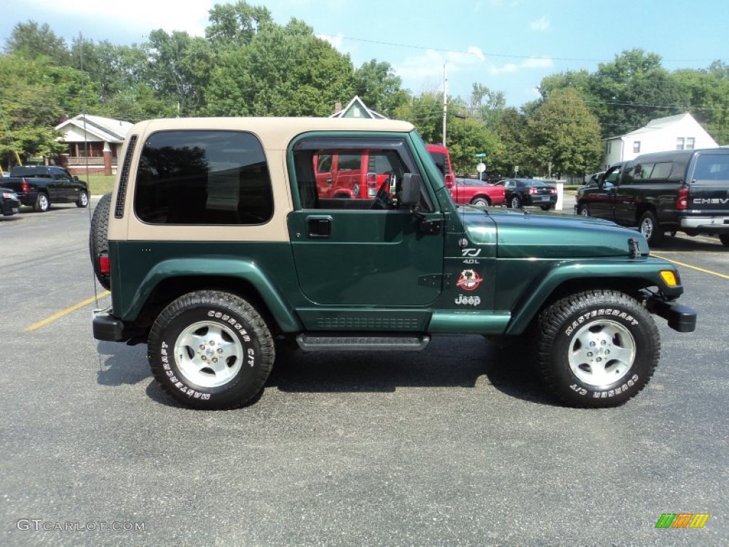 2001 Wrangler Sahara 4x4 - Forest Green / Camel/Dark Green photo #2