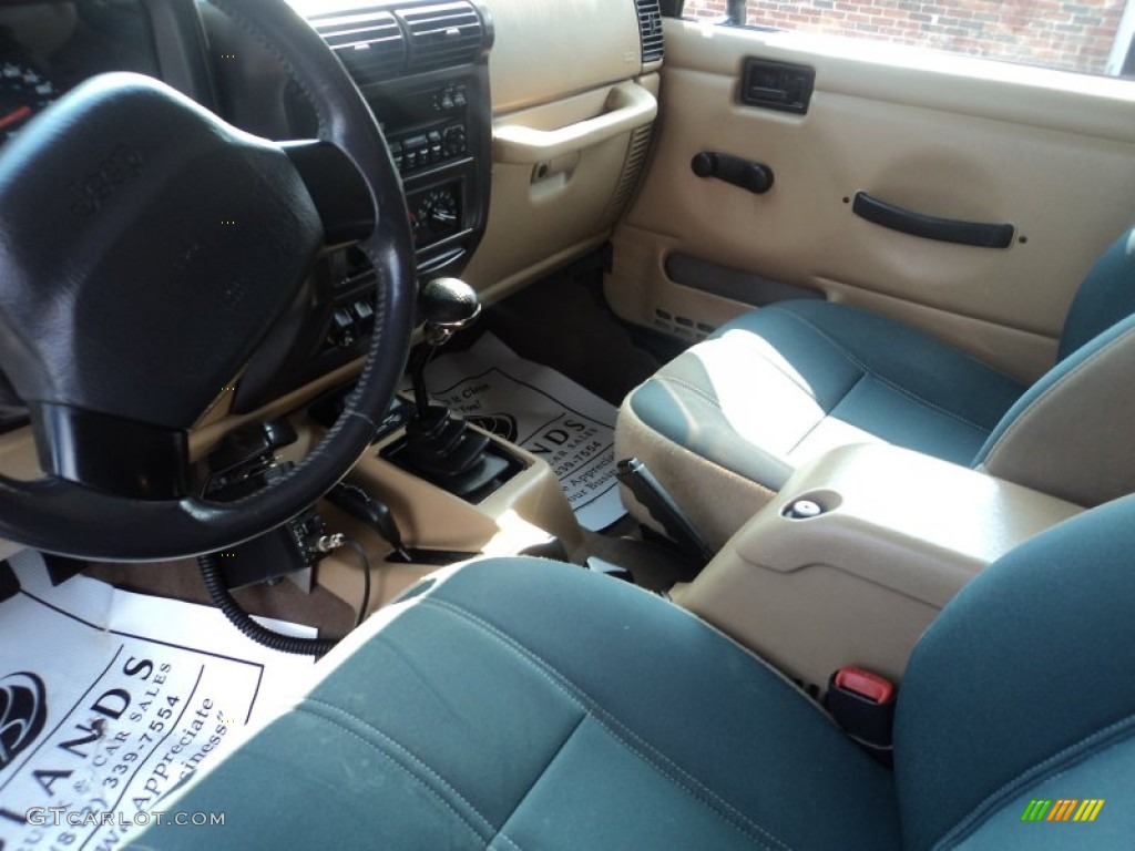 2001 Wrangler Sahara 4x4 - Forest Green / Camel/Dark Green photo #13