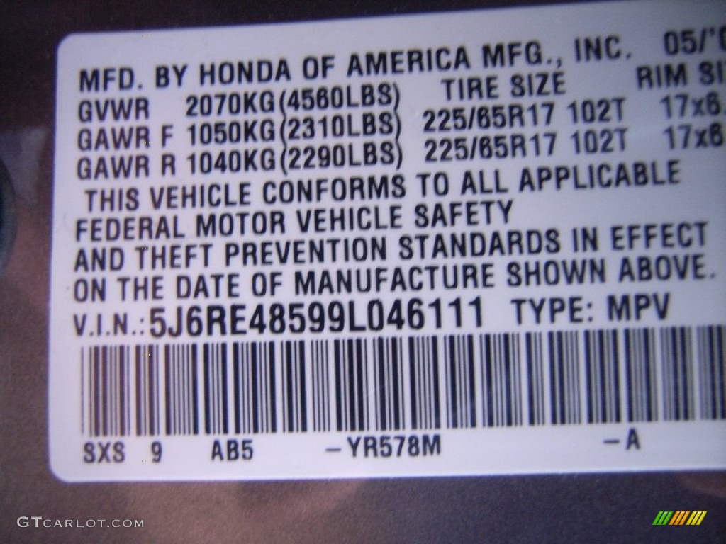 2009 CR-V EX 4WD - Urban Titanium Metallic / Gray photo #34