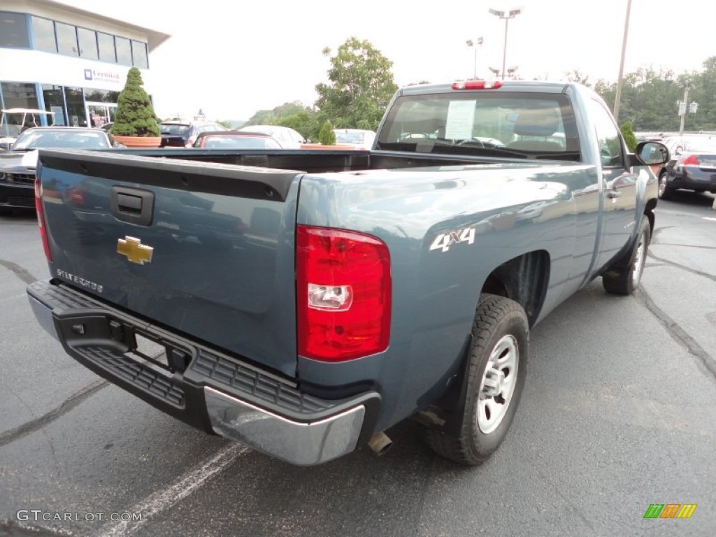 2008 Silverado 1500 Work Truck Regular Cab 4x4 - Blue Granite Metallic / Dark Titanium photo #7