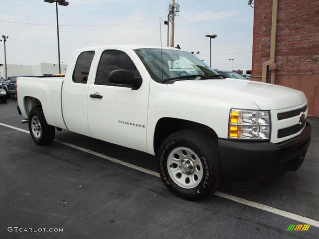 Summit White 2009 Chevrolet Silverado 1500 Extended Cab Exterior Photo #53156705