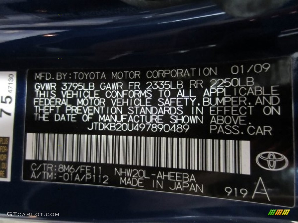 2009 Prius Hybrid - Spectra Blue Mica / Dark Gray photo #8