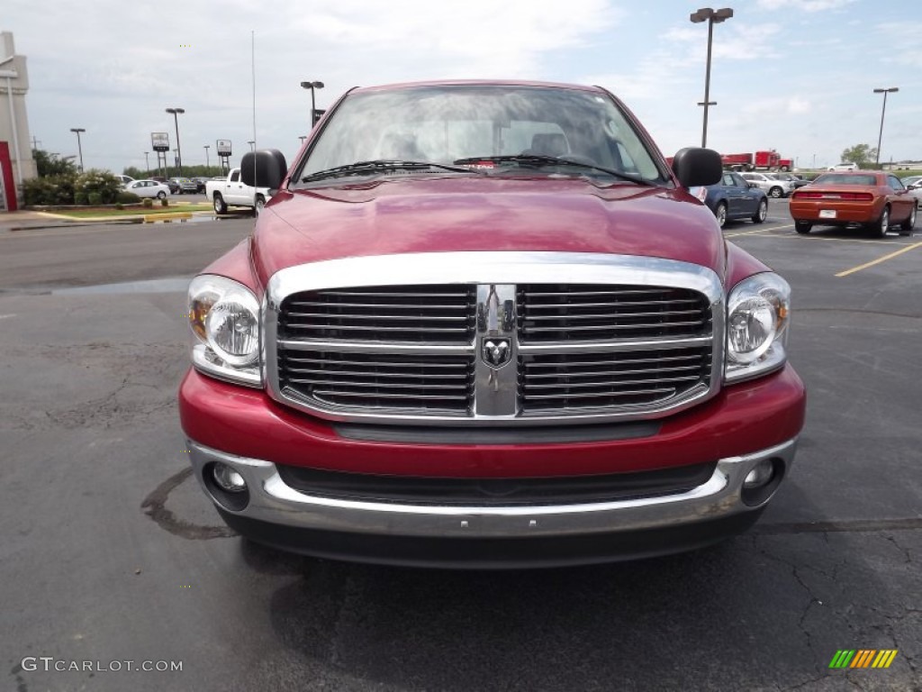 2008 Ram 1500 Big Horn Edition Quad Cab 4x4 - Inferno Red Crystal Pearl / Medium Slate Gray photo #2