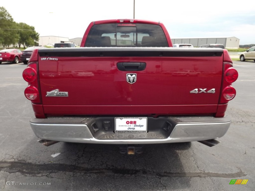 2008 Ram 1500 Big Horn Edition Quad Cab 4x4 - Inferno Red Crystal Pearl / Medium Slate Gray photo #6