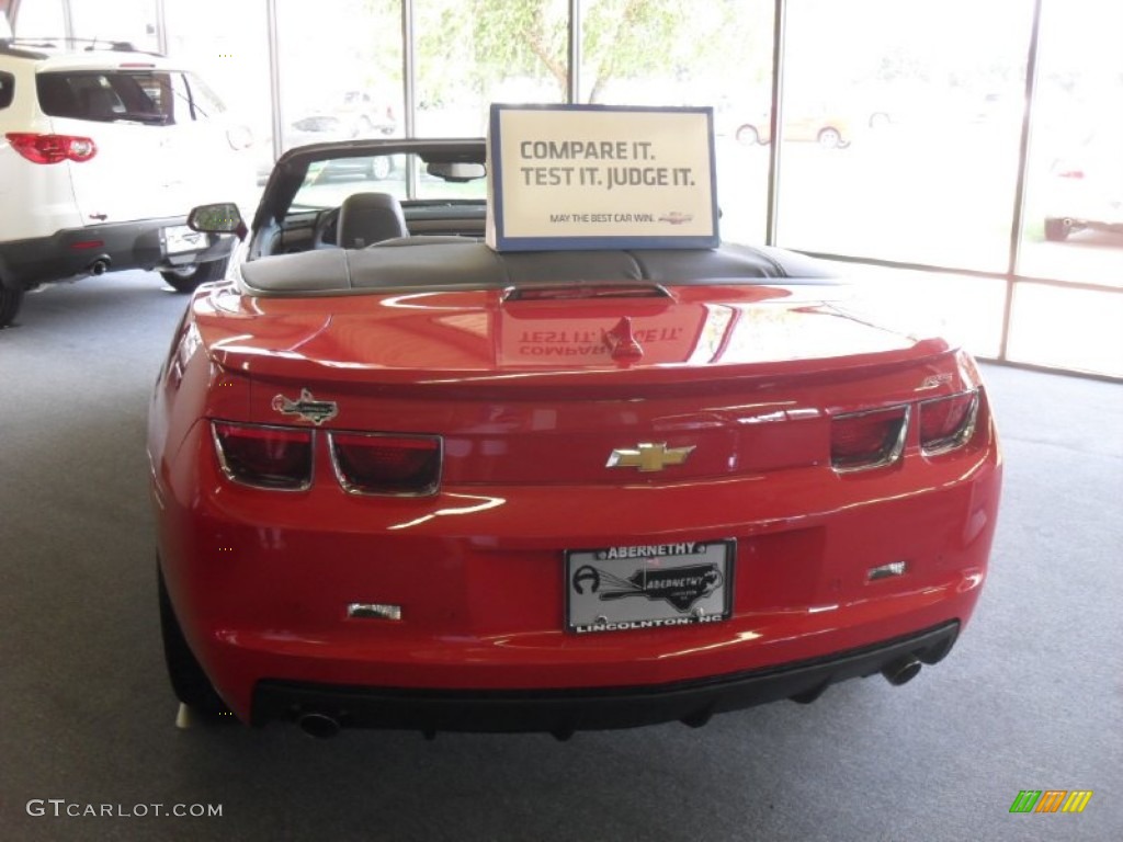 2011 Camaro LT/RS Convertible - Victory Red / Beige photo #2