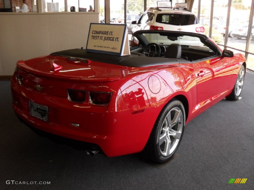 2011 Camaro LT/RS Convertible - Victory Red / Beige photo #3