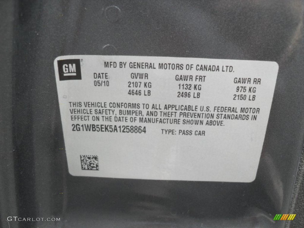 2010 Impala LT - Cyber Gray Metallic / Ebony photo #6