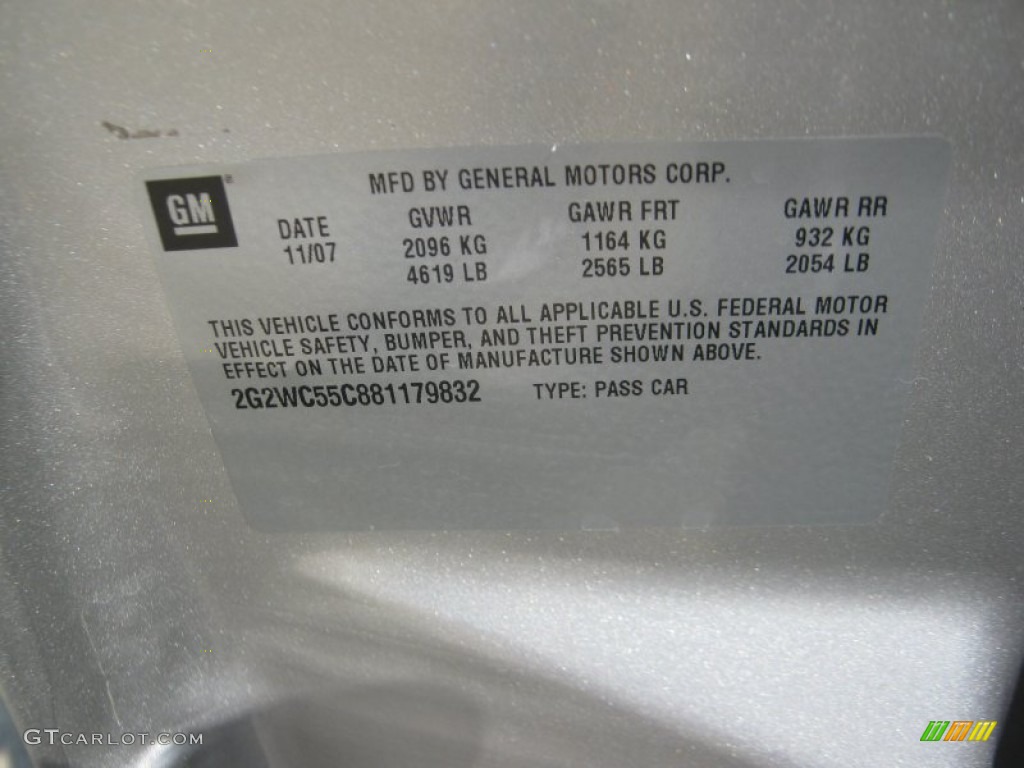 2008 Grand Prix GXP Sedan - Liquid Silver Metallic / Ebony photo #27