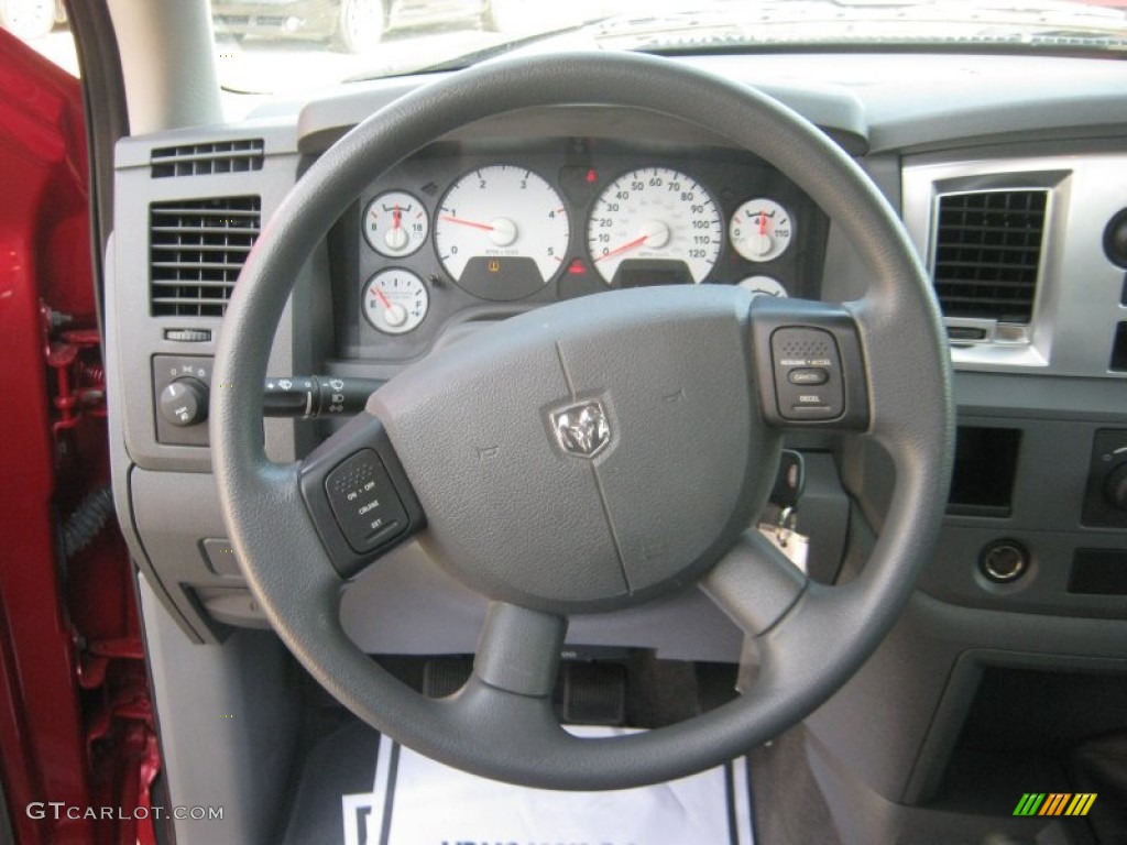 2009 Dodge Ram 2500 Lone Star Quad Cab Medium Slate Gray Steering Wheel Photo #53163272