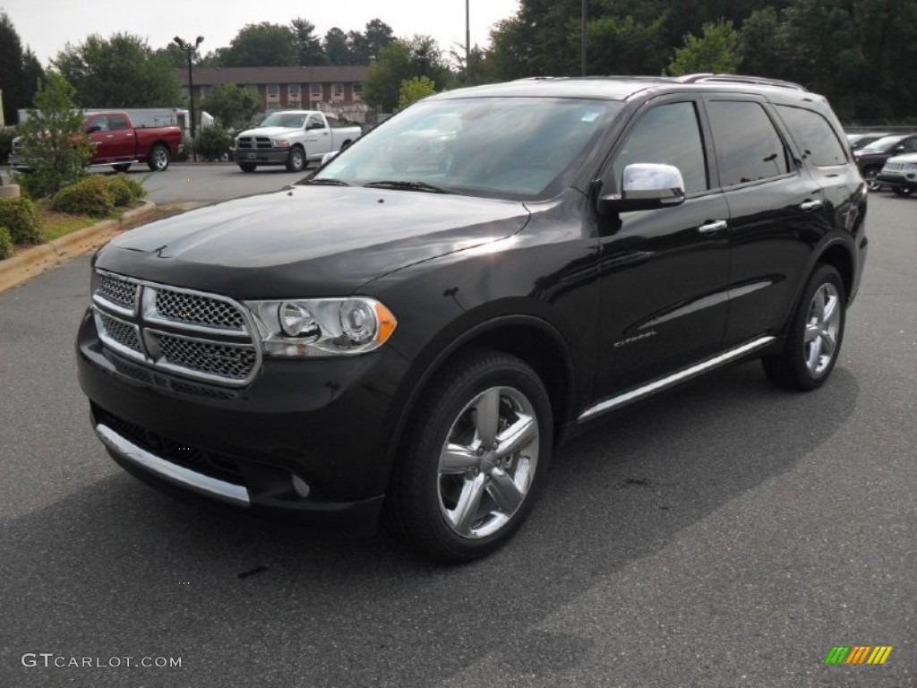 2012 Durango Citadel AWD - Brilliant Black Crystal Pearl / Black photo #1