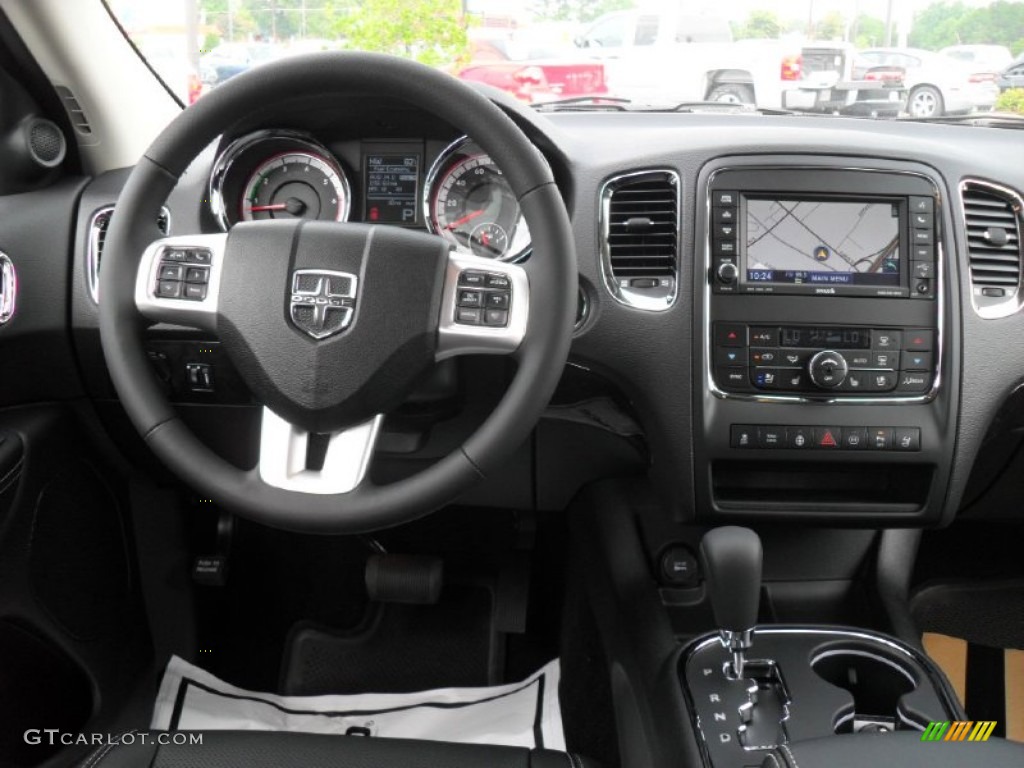 2012 Dodge Durango Citadel AWD Black Dashboard Photo #53165333