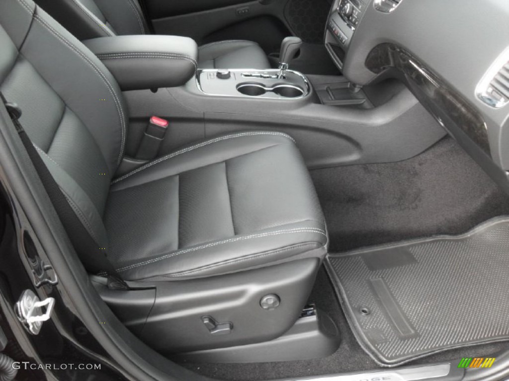 Black Interior 2012 Dodge Durango Citadel AWD Photo #53165345