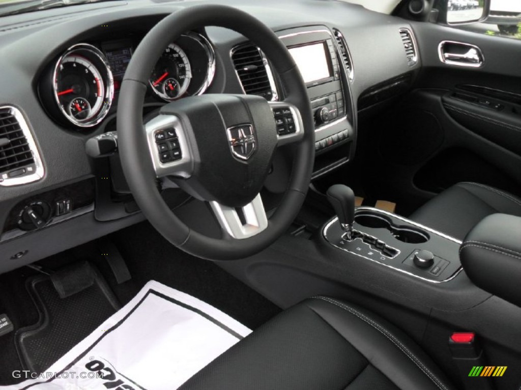 Black Interior 2012 Dodge Durango Citadel AWD Photo #53165366