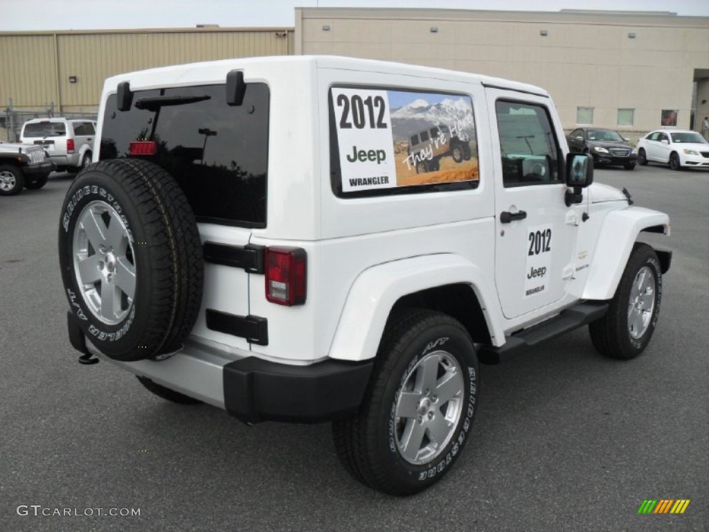 2012 Wrangler Sahara 4x4 - Bright White / Black/Dark Saddle photo #4