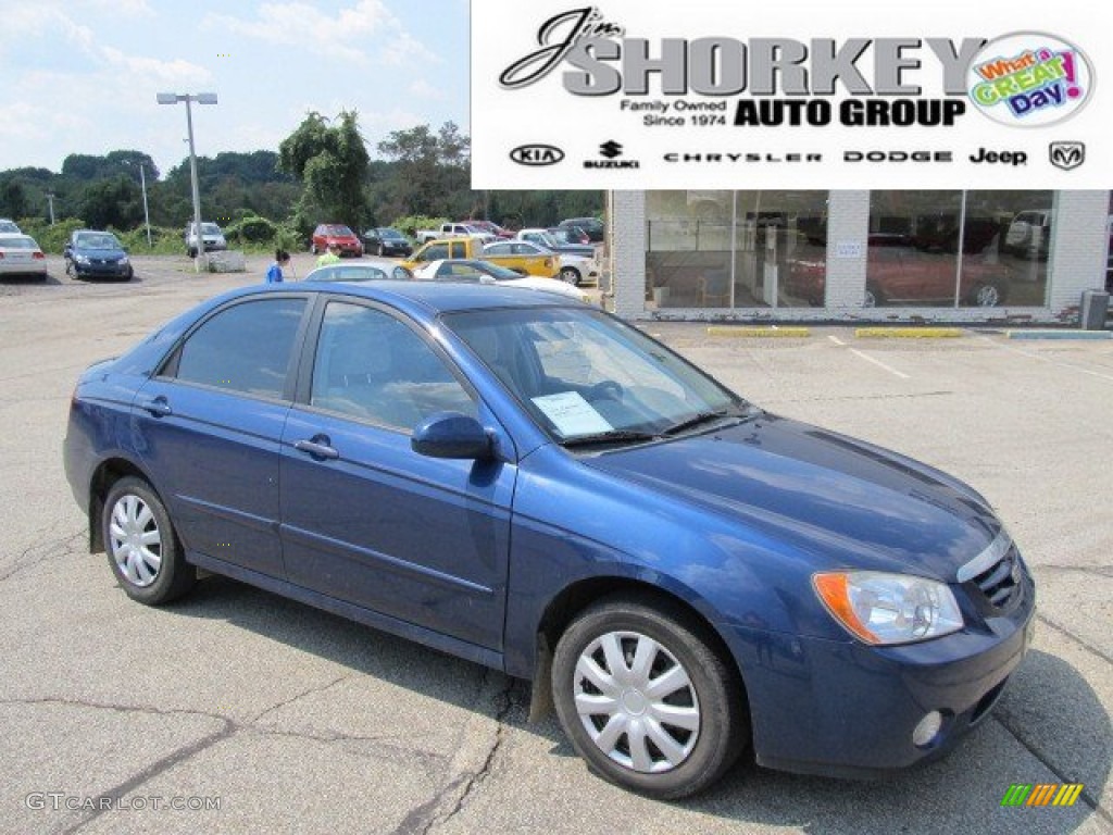 2005 Spectra EX Sedan - Imperial Blue / Gray photo #1