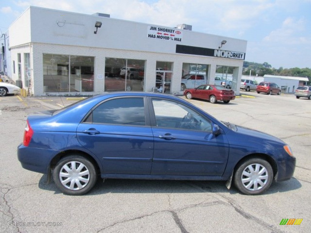 2005 Spectra EX Sedan - Imperial Blue / Gray photo #2