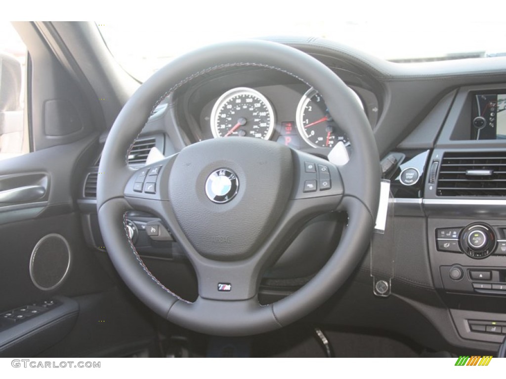 2012 BMW X6 M Standard X6 M Model Black Steering Wheel Photo #53166957