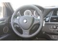 2012 BMW X6 M Black Interior Steering Wheel Photo