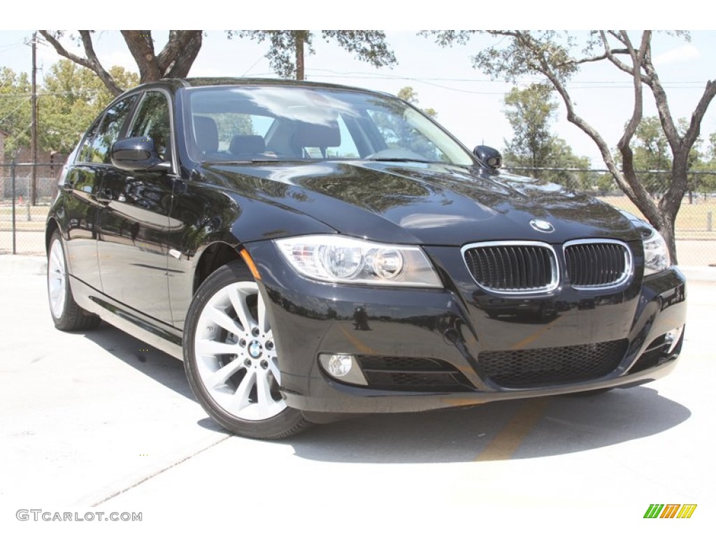 2011 3 Series 328i Sedan - Jet Black / Saddle Brown Dakota Leather photo #1