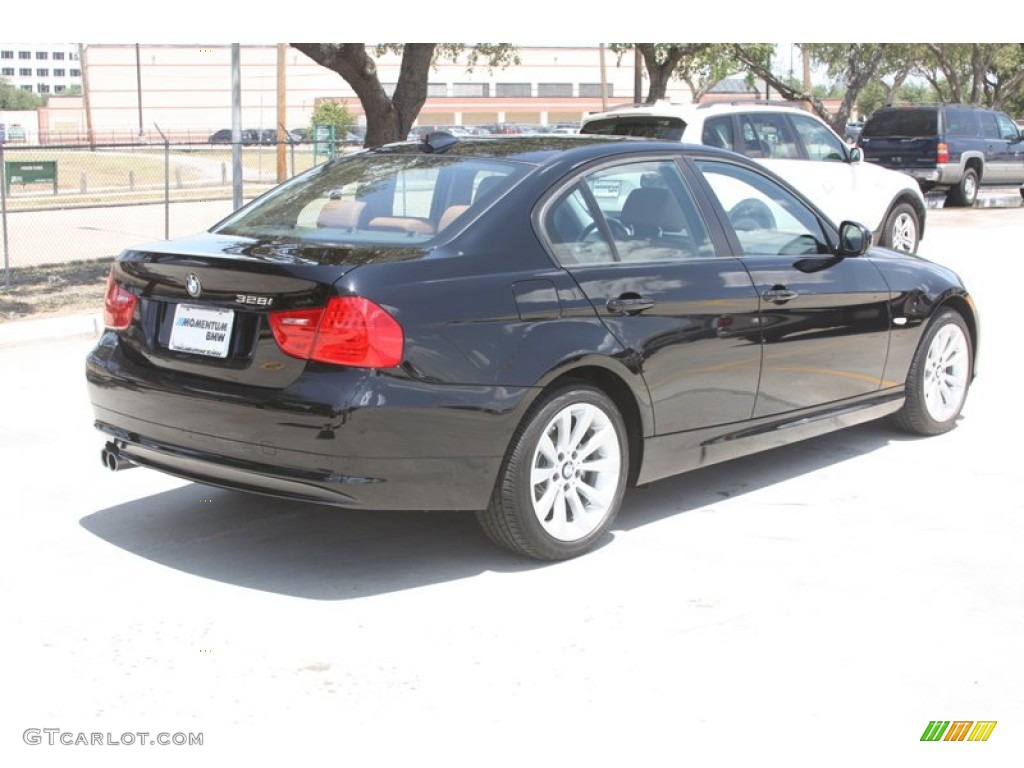 2011 3 Series 328i Sedan - Jet Black / Saddle Brown Dakota Leather photo #3