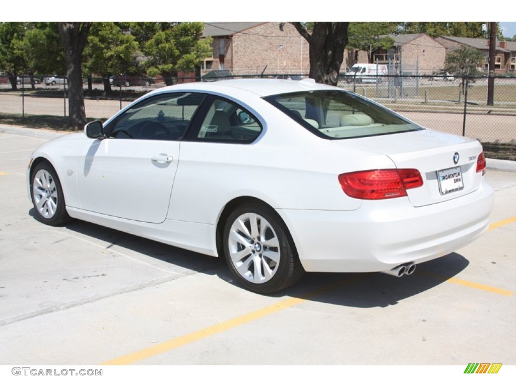 2011 3 Series 328i Coupe - Mineral White Metallic / Cream Beige photo #12