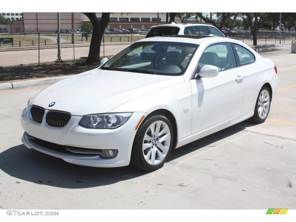 2011 3 Series 328i Coupe - Mineral White Metallic / Cream Beige photo #14