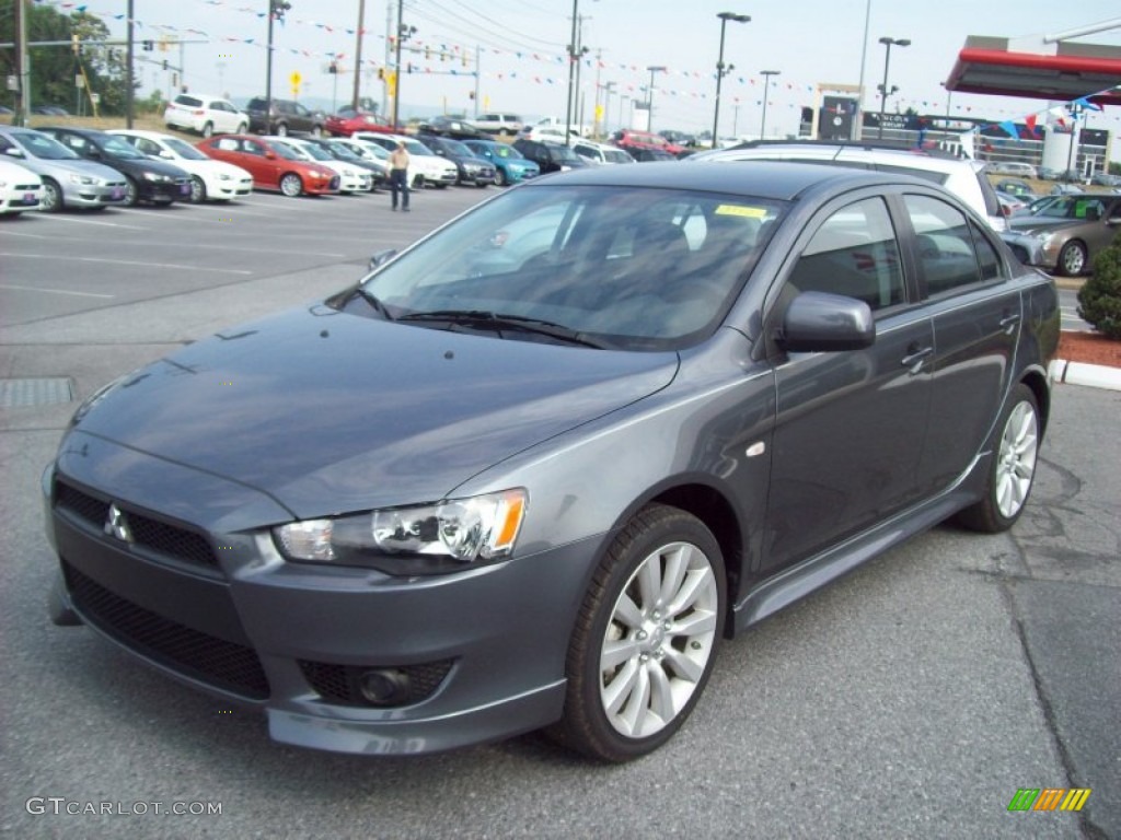 2011 Lancer GTS - Graphite Gray Pearl / Black photo #1