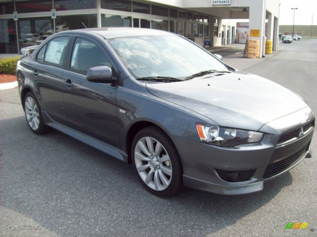 2011 Lancer GTS - Graphite Gray Pearl / Black photo #7