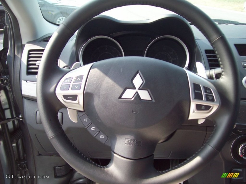 2011 Lancer GTS - Graphite Gray Pearl / Black photo #13