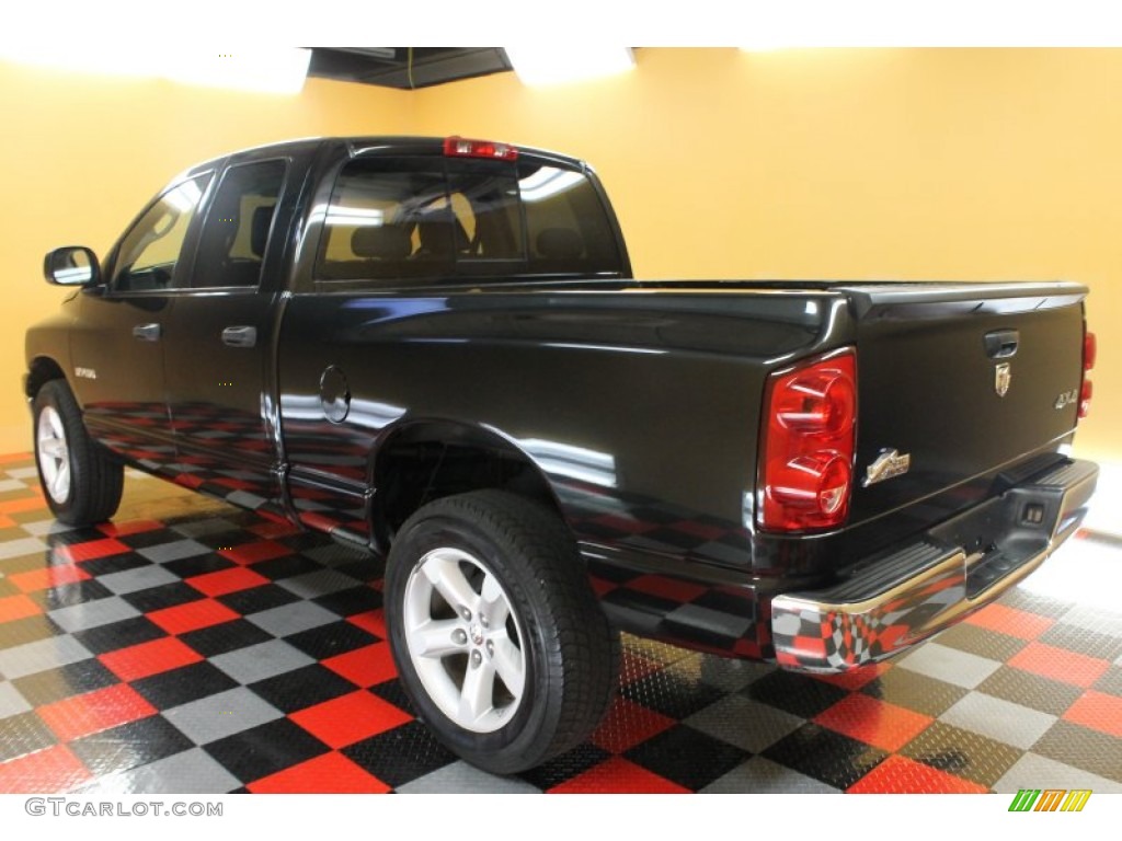 2008 Ram 1500 SLT Quad Cab 4x4 - Brilliant Black Crystal Pearl / Medium Slate Gray photo #3