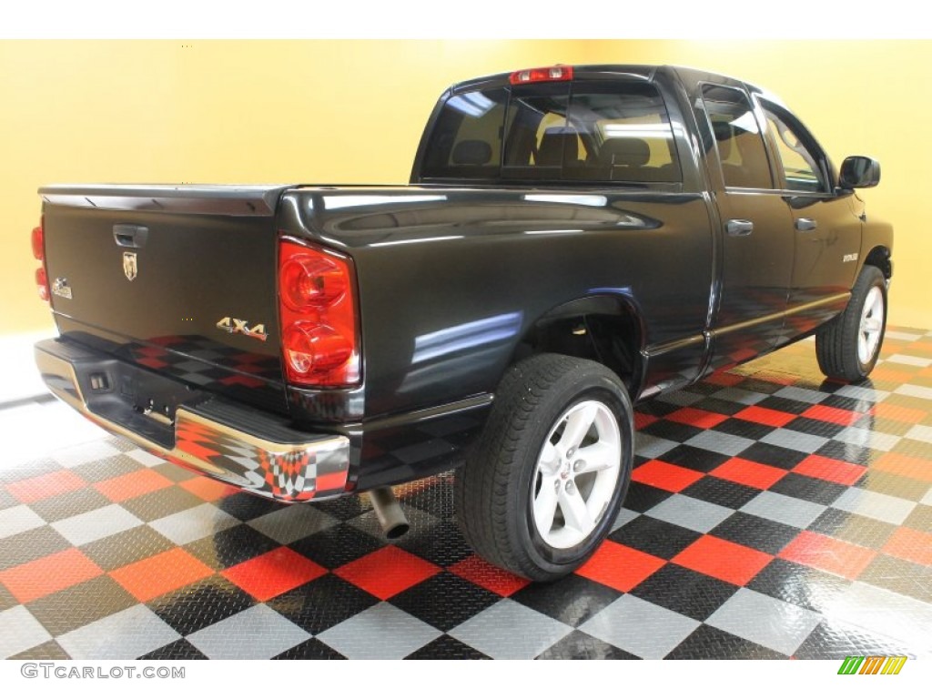 2008 Ram 1500 SLT Quad Cab 4x4 - Brilliant Black Crystal Pearl / Medium Slate Gray photo #4