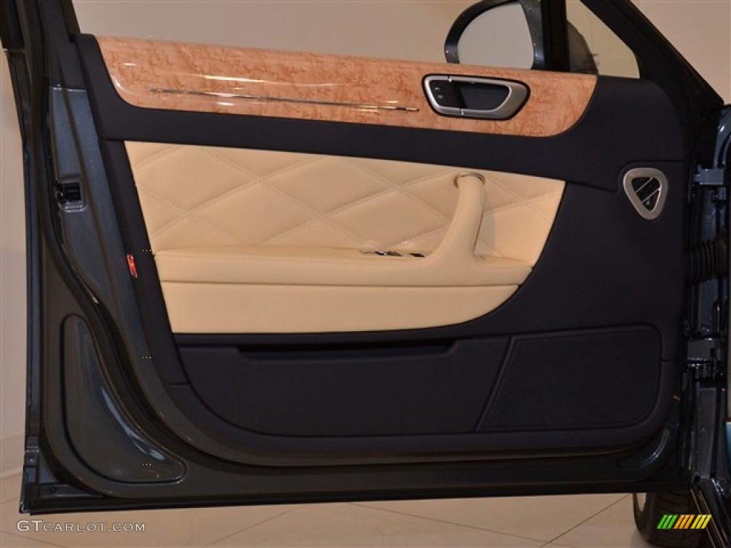 2012 Bentley Continental Flying Spur Speed Magnolia/Imperial Blue Door Panel Photo #53173330